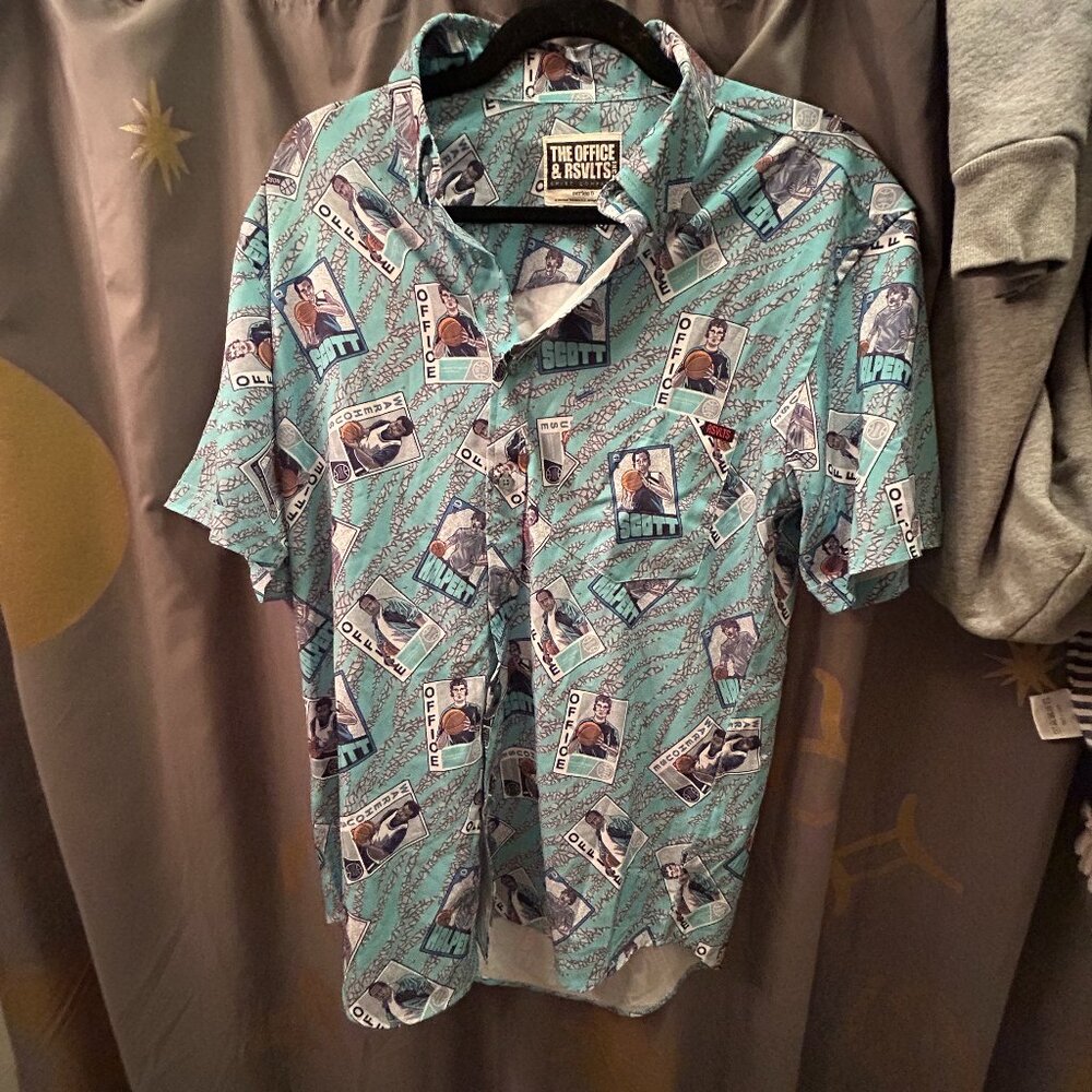 RSVLTS vs ‘The Office’ Hawaiian Shirt Button Down Short Sleeve Size‎ Medium